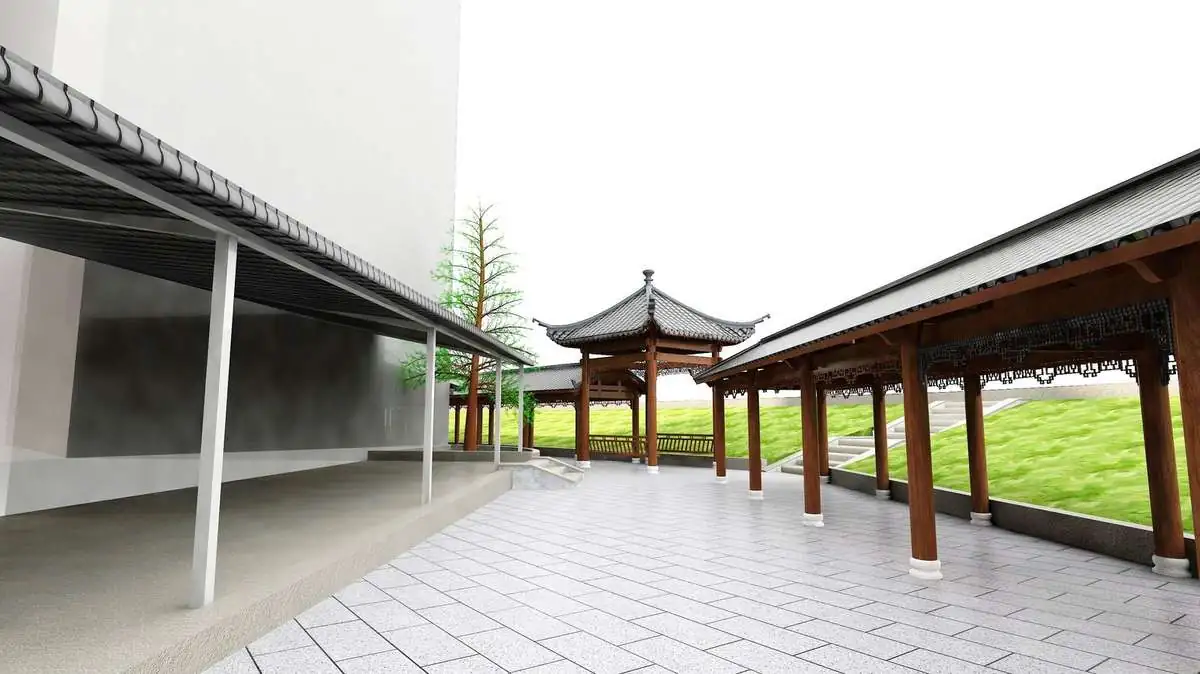 古建亭廊