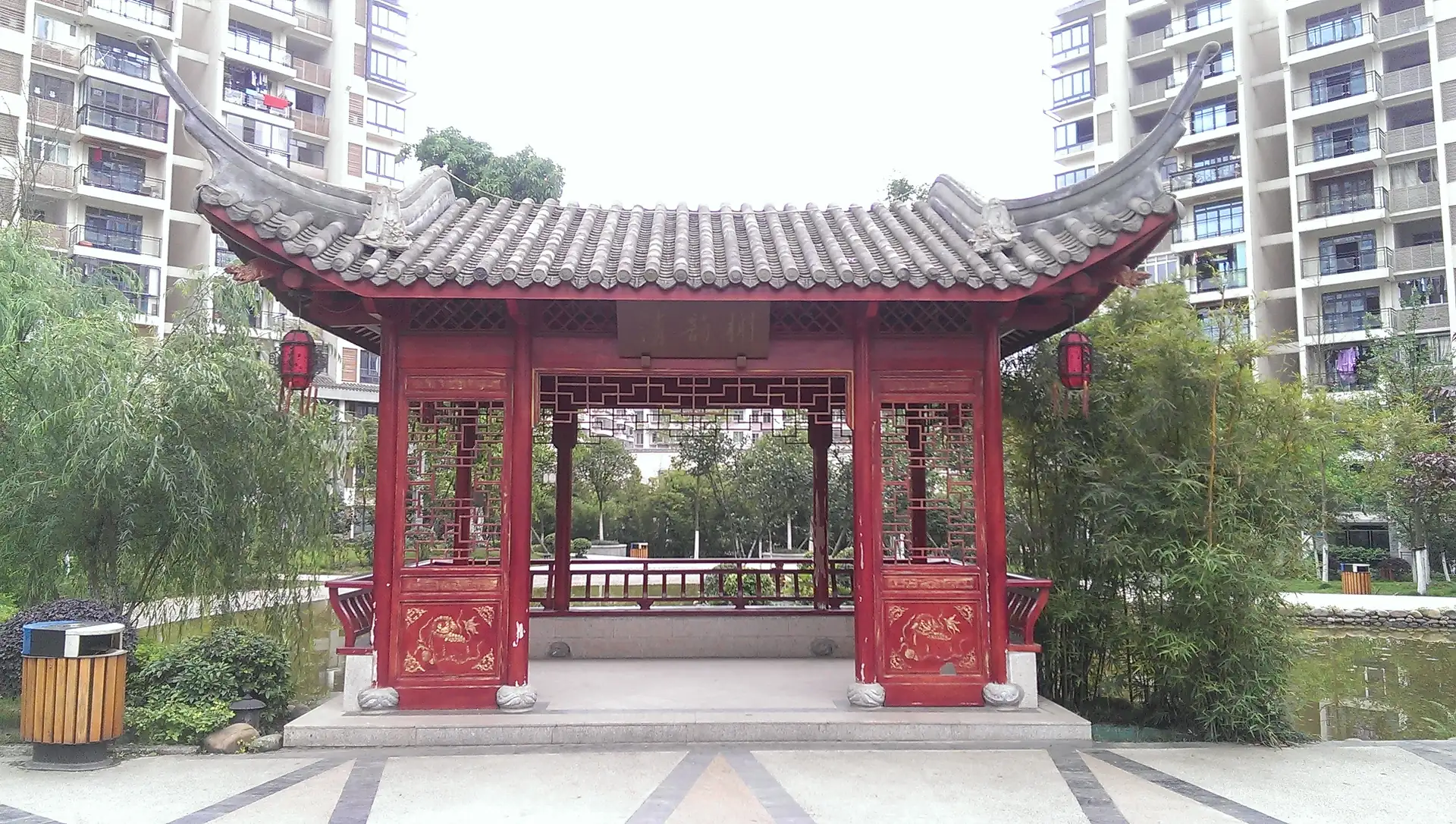 古建水榭戏楼