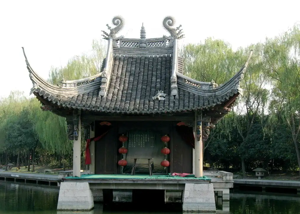 古建水榭戏楼